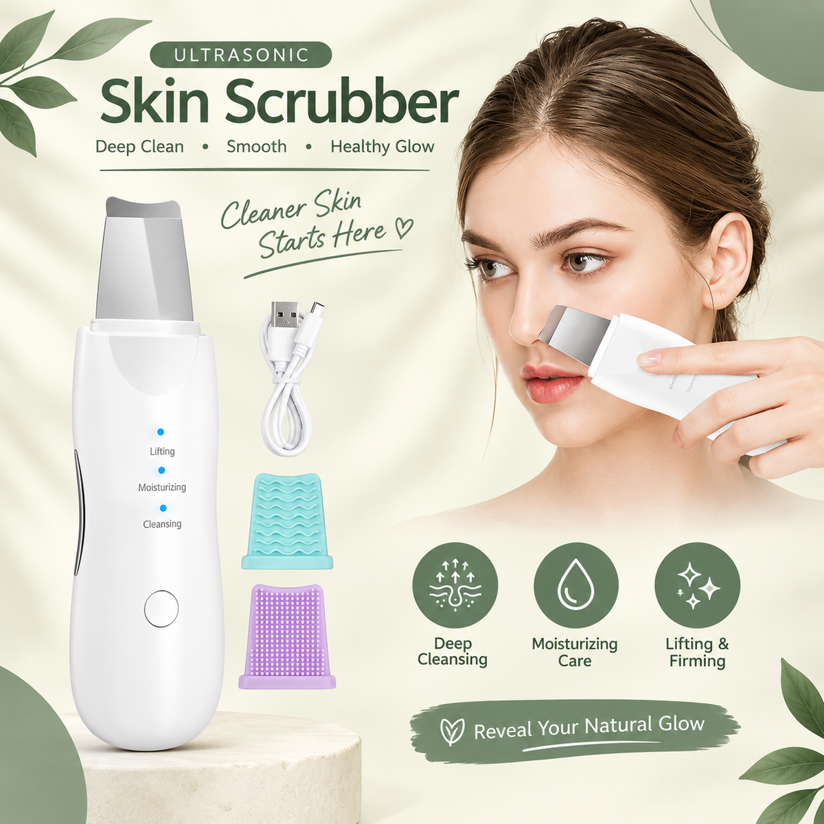 Ultrasonic Skin Scrubber 💚
