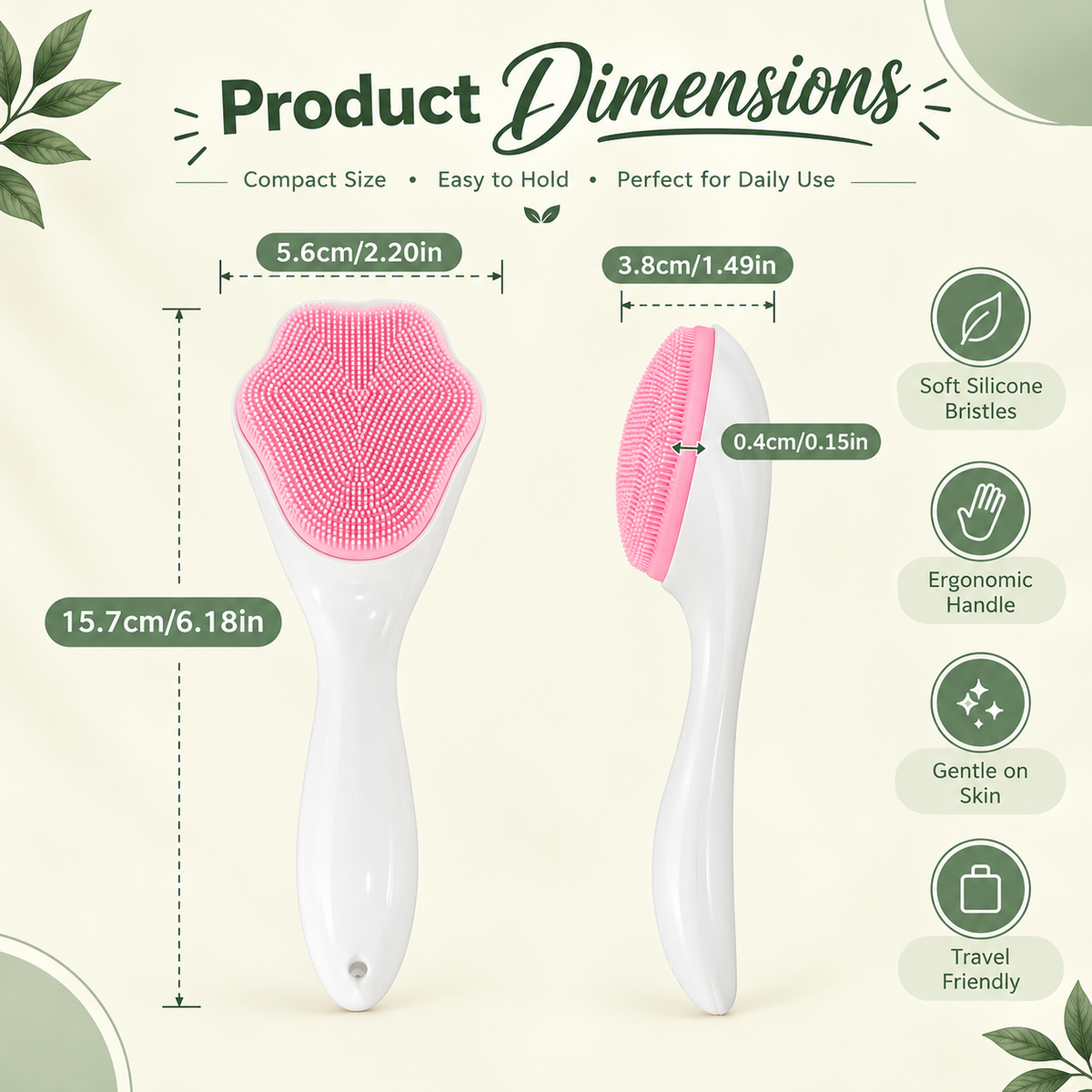 Silicone Face Scrubber 💚