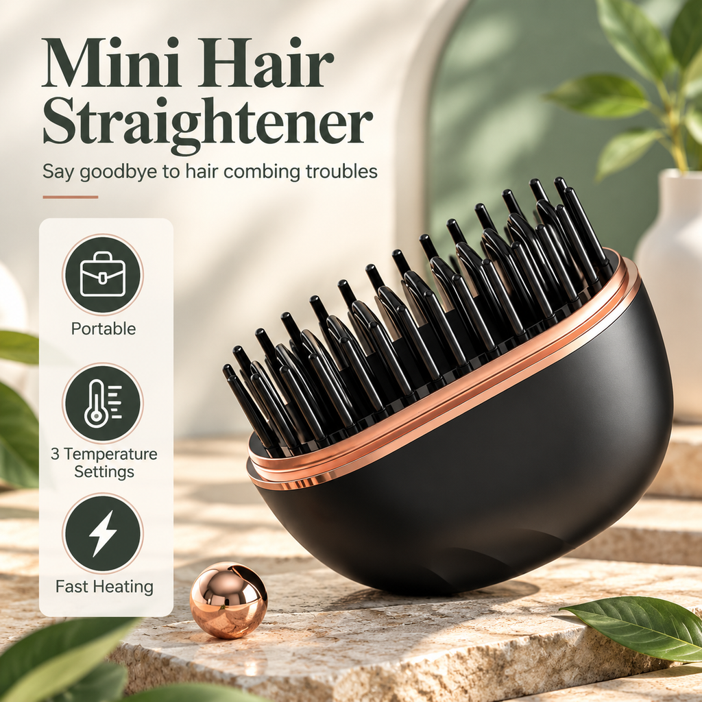 Mini Wireless Hair Straightening Comb 💚