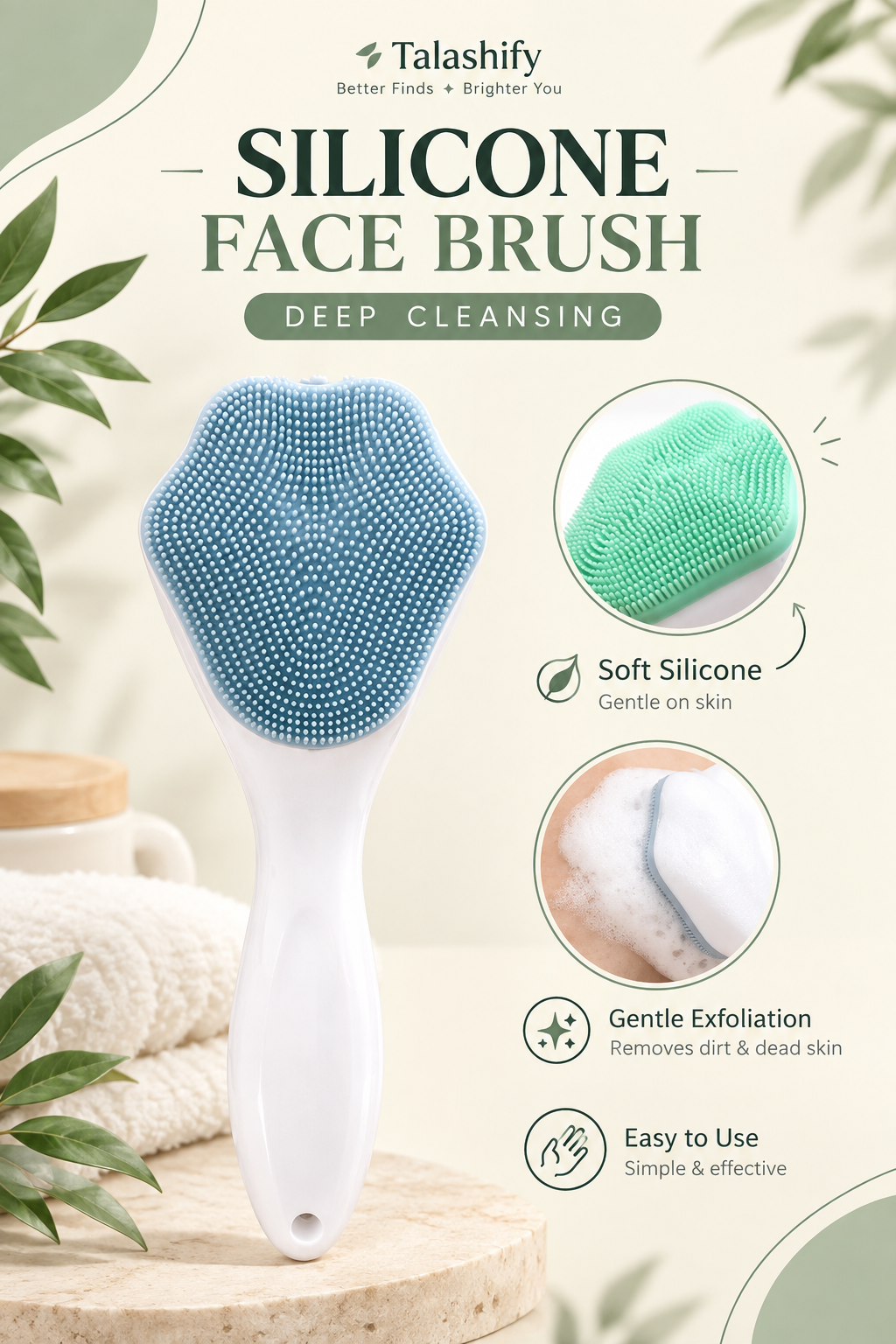 Silicone Face Scrubber 💚