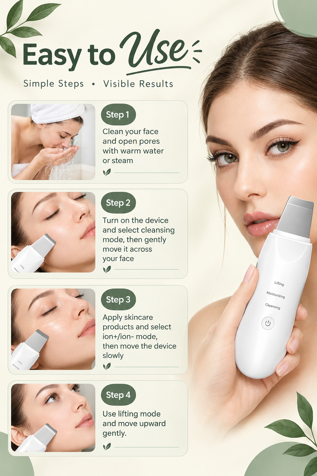 Ultrasonic Skin Scrubber 💚