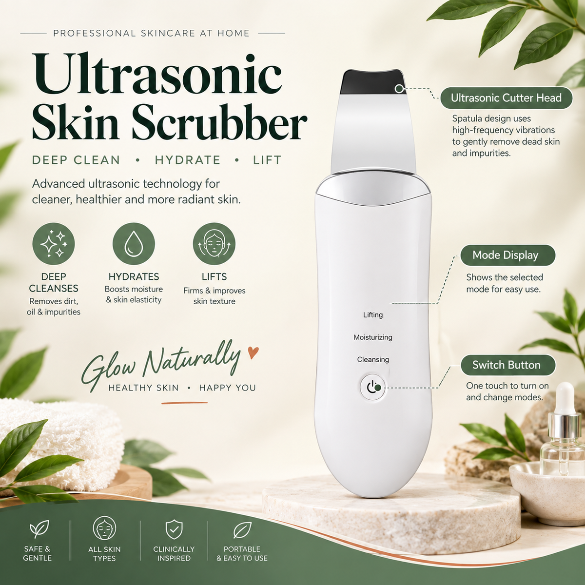 Ultrasonic Skin Scrubber 💚