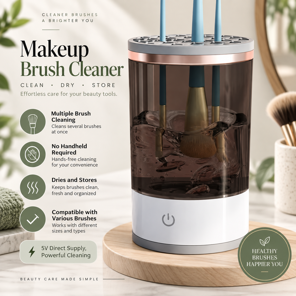 Electric Makeup Brush Cleaner 💚
