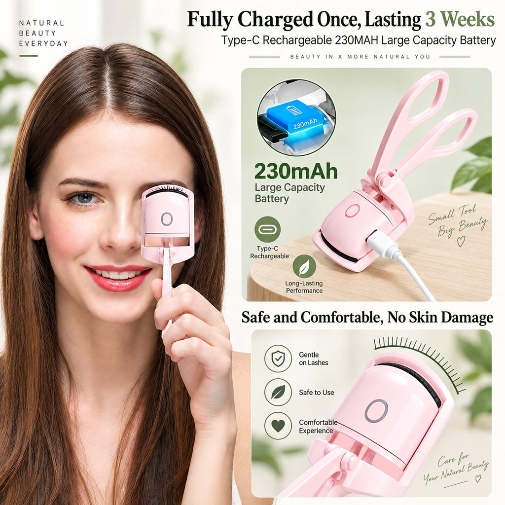 Electric Heated Eyelash Curler Rechargeable Lash Curler ❤︎