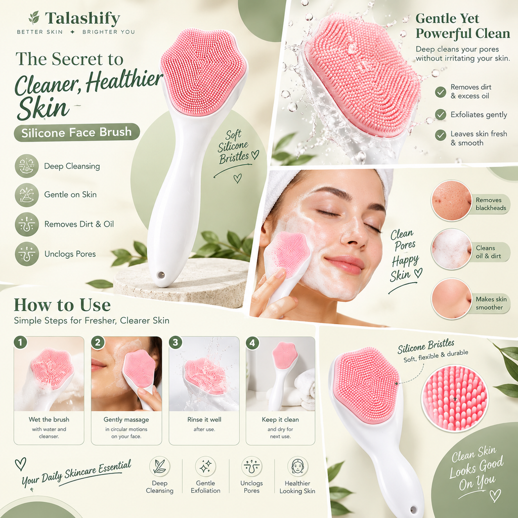 Silicone Face Scrubber 💚