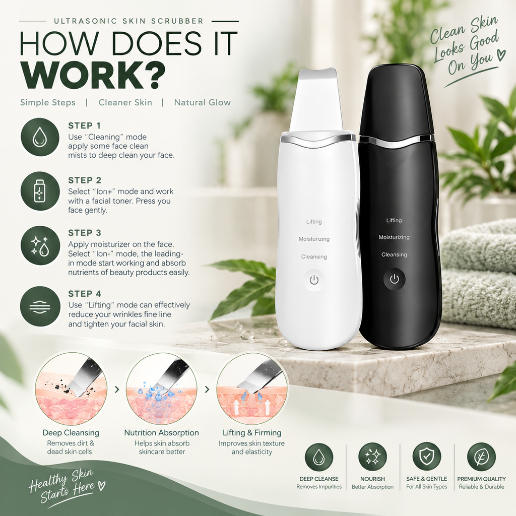 Ultrasonic Skin Scrubber 💚