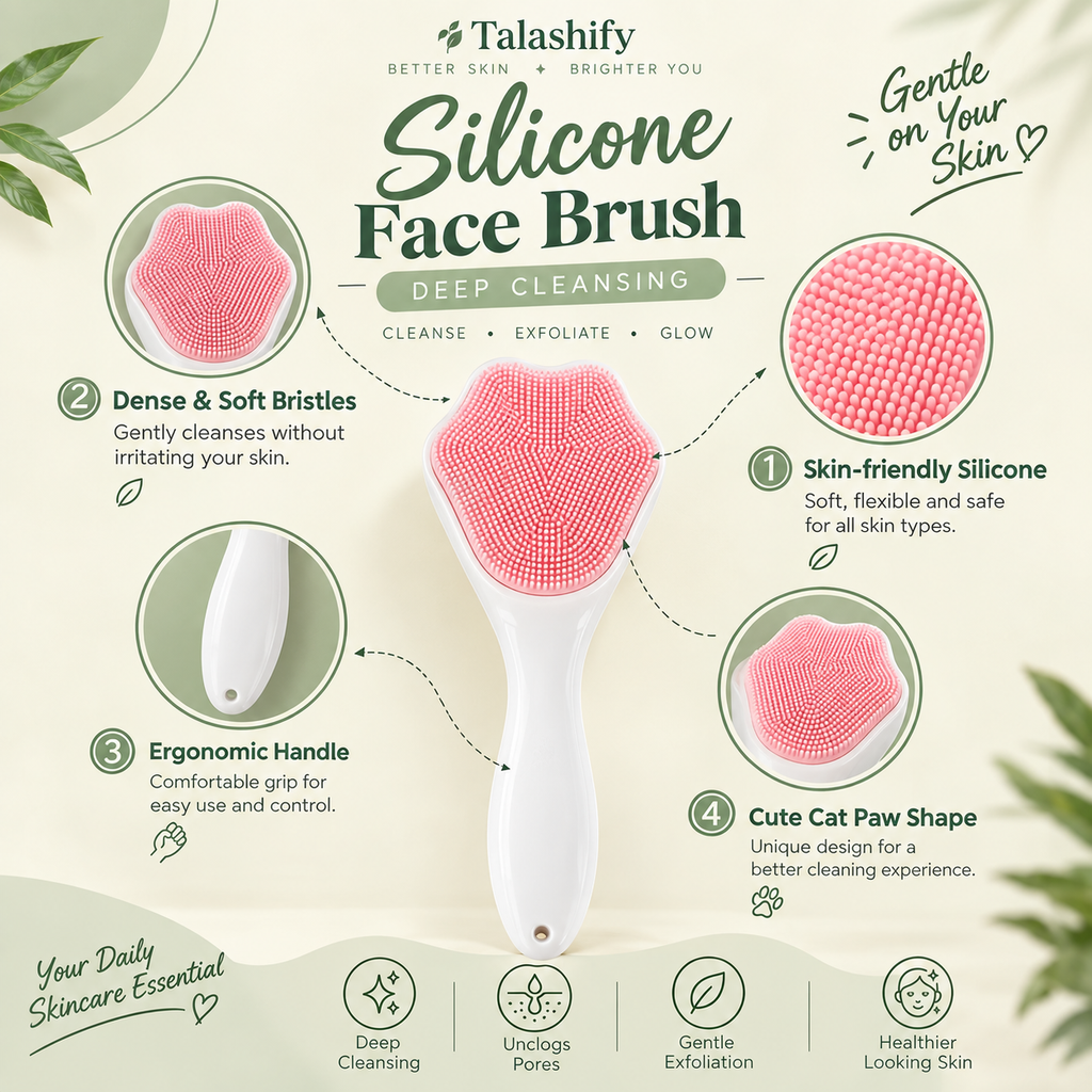 Silicone Face Scrubber 💚