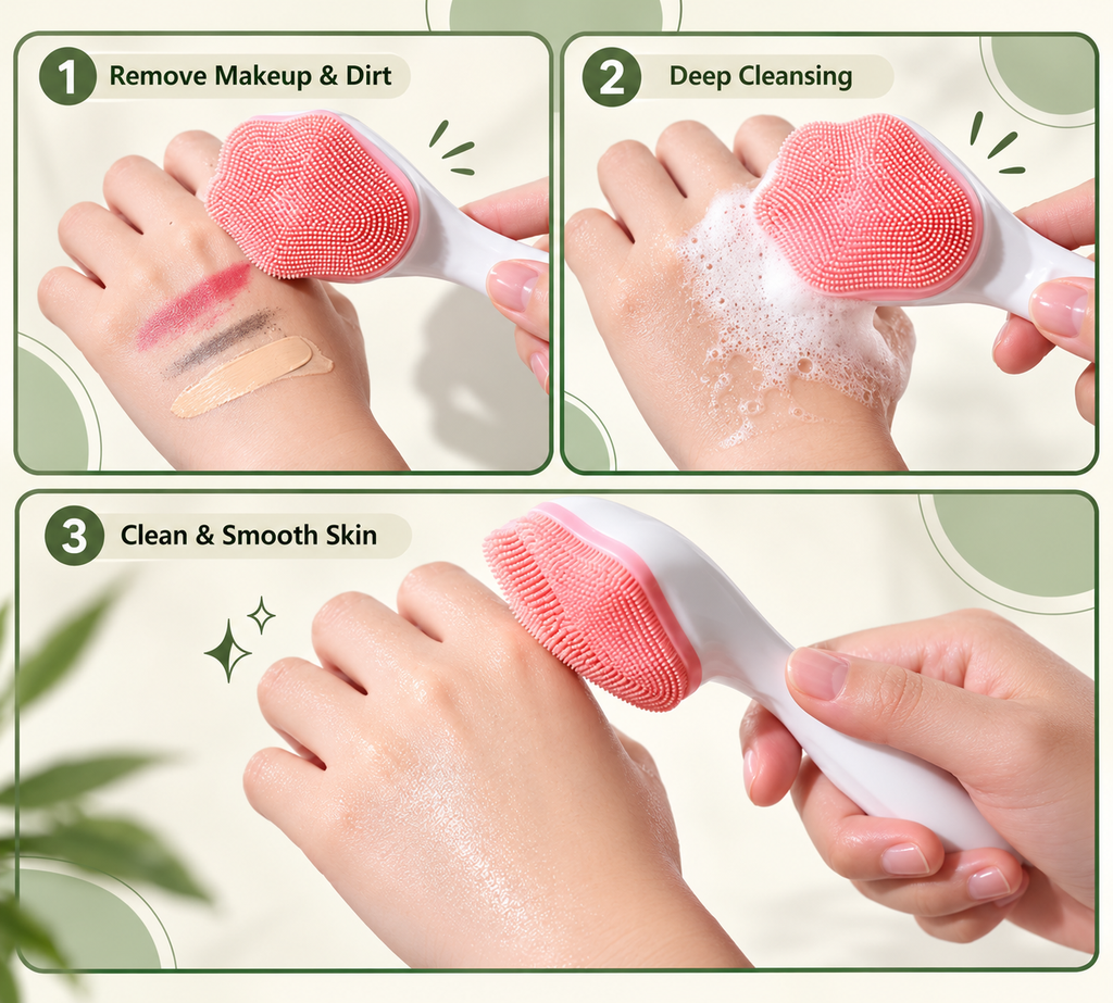 Silicone Face Scrubber 💚